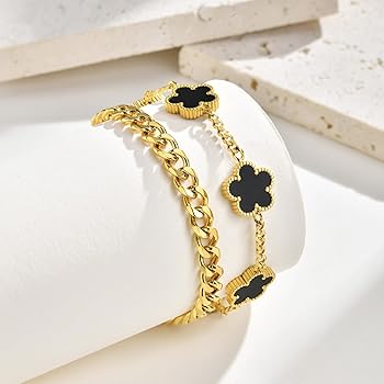 Amazon | VNOX フローラルブレスレット 2個 メンズ レディース